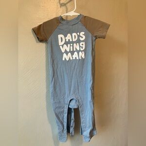 Okie Dokie Blue Baby Romper